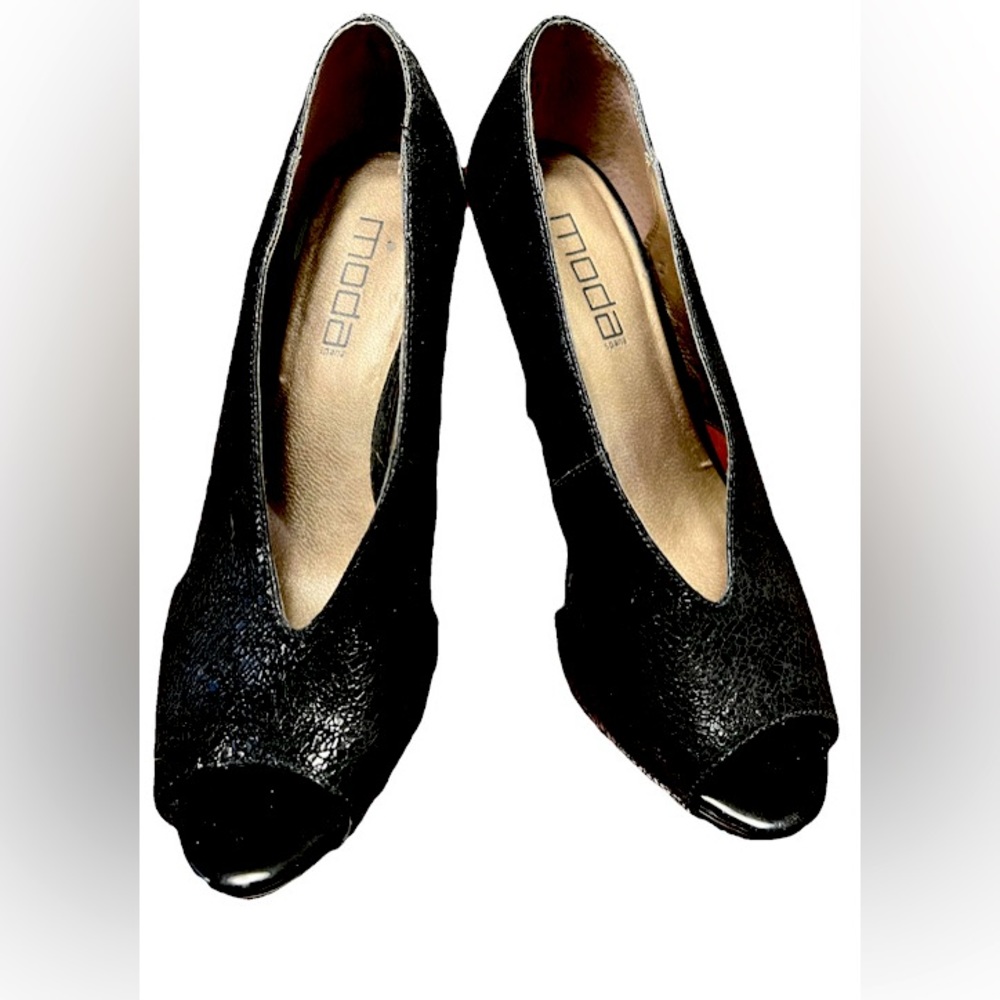 Moda Spana 3” Platform Heel Black Dress Shoes